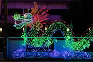 iluminação decorativa é um dragão. foto