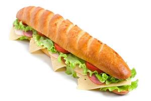 sanduíche de baguete longo