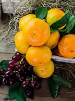 uva e laranja frescas formam minha fazenda na Tailândia