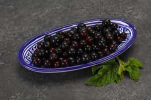 groselha preta doce madura fresca foto