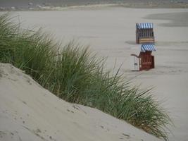 na praia da ilha juist foto