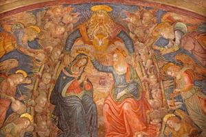 Roma - a coroação do fresco da Virgem Maria foto