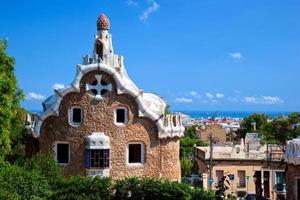 parque guell, vista em barcelona, espanha foto