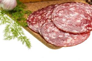 salame maduro fresco foto