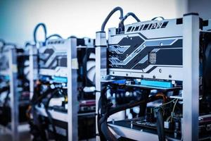 minerador de bitcoin. é hardware. . foto