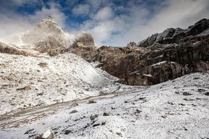 bela paisagem das montanhas do Himalaia foto