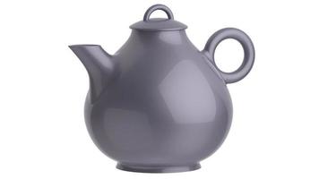 bule de cerâmica branca para beber chá ilustração 3d render foto