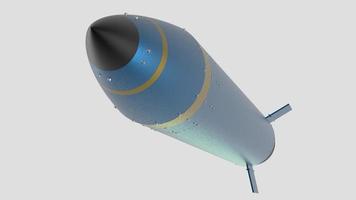 foguete míssil guerra conflito munição ogiva nuclear arma militar nuclear ilustração 3d nave espacial foto