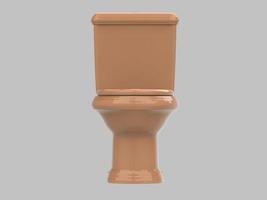 ilustração 3d de porcelana de banheiro de vaso sanitário isolado clássico foto