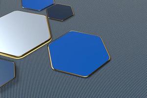 3d papel de parede hexágono ouro moderno cor rede tecnologia inovadora foto