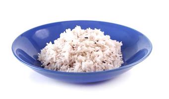 prato de arroz cozido foto