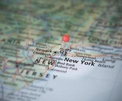 pino de mapa em nova york