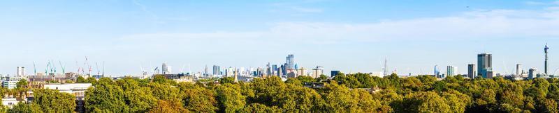 hdr ampla vista panorâmica de londres de primrose hill foto