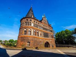 hdr holstentor holsten gate em luebeck foto