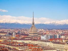 hdr vista aérea de torino foto