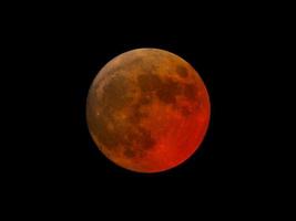 super lua de sangue eclipse total foto