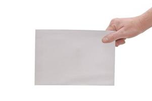 envelope grande e mão foto