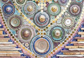 colorido do padrão de telha cerâmica foto