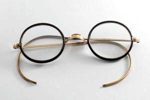 óculos de criança vintage 1930 - moldura dourada / preta