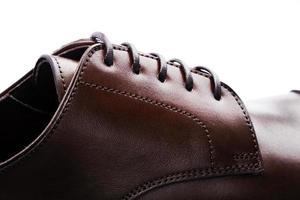 closeup de sapatos de couro masculino