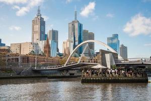 melbourne, austrália - 11 de julho de 2015 - cidade de melbourne uma das mais habitáveis do mundo. foto