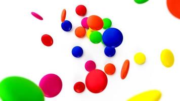 doces multicoloridos caindo ilustração 3d foto