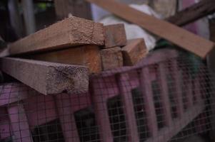pilha de blocos de madeira foto