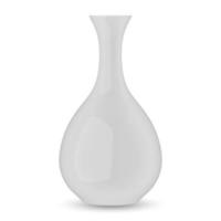 vaso cerâmico branco isolado no fundo branco, renderização em 3d foto