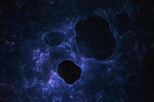 ilustração 3d de buracos escuros azuis na tecnologia e estilo futurista. visualização de fundo gráfico de ciência moderna foto