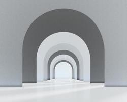 porta de fundo abstrato minimalista com apresentação do produto. renderização em 3D foto