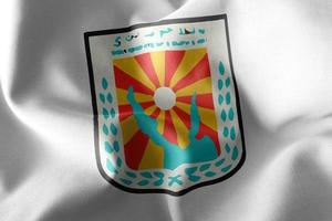 A bandeira de ilustração 3D do sul do Sinai é uma região do Egito. foto
