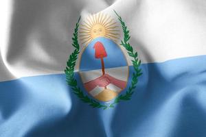 Bandeira de ilustração 3D de mendoza é uma região da argentina. foto