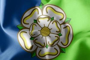 A bandeira da ilustração 3d da equitação do leste de yorkshire é um condado de foto