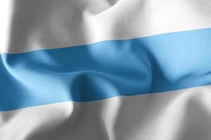 Bandeira de ilustração 3D de tucuman é uma região da argentina. foto