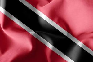 Bandeira de ilustração de renderização 3D de trinidad e tobago. acenando foto