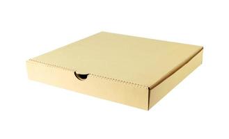 caixa de pizza isolada no fundo branco foto