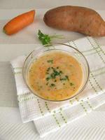 sopa de cenoura com batata doce foto