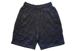 homens shorts pretos isolados no fundo branco foto