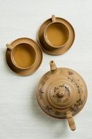 jogo de chá chinês de cerâmica foto