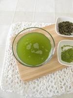 chá verde sencha com matcha