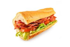 baguete de sanduíche blt foto