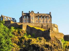 hdr castelo de edimburgo na escócia foto