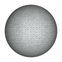 fundo branco de esfera de metal cinza foto