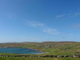 a cidade de lerwick e as ilhas shetland foto