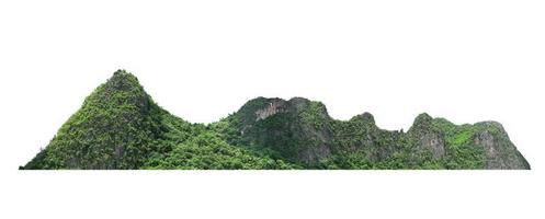 rocha de montanha com floresta na Tailândia isolar no fundo branco foto