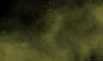 fumaça de cor verde-oliva em fundo preto foto