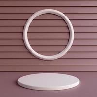 pódio ou pedestal de cilindro simples minimalista com fundo de cor pastel para apresentação do produto. renderização em 3D foto