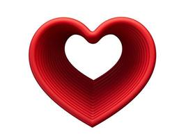 coração ícone linear corações ilustração 3d abstrata foto