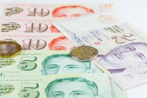 cingapura dólares nota e moedas