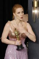 los angeles 27 de março - jessica chastain no 94th academy awards no dolby theater em 27 de março de 2022 em los angeles, ca foto